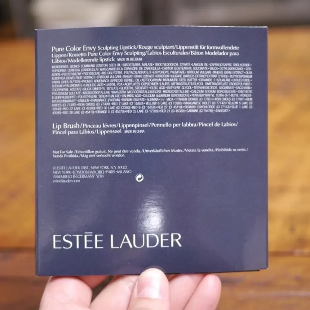Estee Lauder Pure Color Envy Sculpting Lipstick Palette Samples w/ Brush
